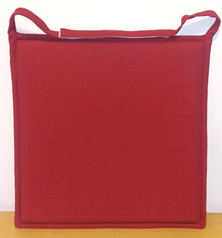Galette de chaise plate Jaya rouge 38x38cm - INVENTIV